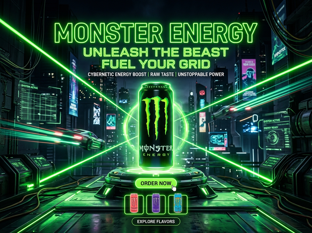Monster Energy Landing Page